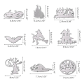 Miniatyrbilde 4 av 5: Halloween-gresskarheks Metal Cutting Die Template DIY Scrapbooking Album Papir Kort Mal Die Preget Håndverk Dekorasjon