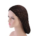 Miniatyrbild 1 av 5: 2 stycken Mesh Hair Net Virkade Hårnät Stickad Hatt Virkad Sovhatt - Svart+Röd - Mesh Virkad Hårnät