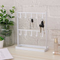 Miniatyrbillede 3 af 5: 2x Bordplade Jern Smykker Smykke Ørestik Hanger Halskæde Ring Ørestik Ørestik Hylde Display Hylde P