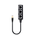 Miniatyrbild 1 av 5: RJ45 Ethernet-kontaktdelare 1 till 3 uttag Internetkabel Cat 5 6 7 Svart