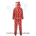 Miniatyrbillede 4 af 5: Julejumpsuit, Nyhed Juleprint Langærmet Romper, Sjov En Integreret Hel Pyjamas Med