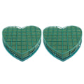 Miniatyrbillede 1 af 2: 2 stk. Blomsterstativ Bryllup DIY Tørret Blomster Mud Base Tør Styrofoam Blok Hjerte Blomsterhandler Styrofoam Blok Green 20X19CM