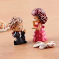 Miniatyrbilde 2 av 5: 2 stk. Frierpar Miniatyrfigurer Ornament Hjemhage Dukkehustpynt