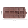 Miniatyrbillede 2 af 5: Vaffel chokoladeforme silikone slikforme, 2 stk. 12-huls små brudte chokoladeforme non-stick genanvendelige DIY bageform