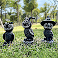 Miniatyrbillede 5 af 5: Halloween Ugle Statue Dyrestatue Magisk Ugle Harpiks Håndværk Ornament Have Dekoration