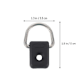 Miniatyrbillede 4 af 4: 6 sæt Kajak D Spænde Kajak Reb Fikseringsspænde Fiskebåd Snor Spænde Kano Snorringe Sort5X3.5X0.8C