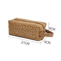 Miniatyrbillede 2 af 4: Capacity Pp Grass Rejsetaske Kosmetik Organizer Opbevaringspung Vasketaske Makeup Taske. (brun)(1stk)