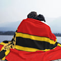Miniatyrbillede 4 af 4: Nyt tysk flag tæppe fløjl forår efterår Tyskland åndbar let tyndt tæppe til hjemmet udendørs sengetæpper