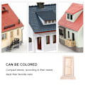 Miniatyrbillede 2 af 5: 1 stk. Dørmodel Pynt Mini Møbel Ornament Mini Møbel (tilfældig farve) Hvid 15X10.5CM