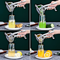Miniatyrbillede 3 af 5: Ægte Rustfrit Stål Citronpress Citrus Juicer Håndpres Heavy Duty Manuel Pres Saft Ekstraktor Maker Orange Lime