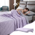 Miniatyrbilde 2 av 5: Solidfarget Trykk Kjølig Følelse Air Conditionering Dyne Violet 200x230cm