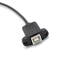 Miniatyrbillede 1 af 5: Panelmonteret kabel + skrue Mini USB 5-polet han til USB 2.0 B stik hun sort