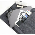 Miniatyrbilde 4 av 5: 1 stk Sengekant Filt Oppbevaringspose Med Lommer Seng Sofa Skrivebord Henge Organiser For Telefon Beige