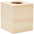 Miniatyrbild 1 av 4: Obehandlat Trävävnadslådsöverdrag för DIY-hantverk, Kvadratisk Trähållare med Utdragbar Botten för Heminredning