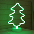 Miniatyrbillede 3 af 5: Batteridrevet Neonlys i Juletræform til Bord