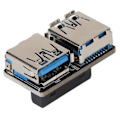 Miniatyrbillede 3 af 5: USB-adapter 20-pin til dobbelt USB3.0 USB3.1 med god elektrisk ledningsevne - YM