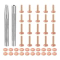 20 Set Copper Rivets and Washers, Solid Copper Rivets for Leather