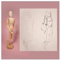 Miniatyrbillede 3 af 5: Kunstner Træ Dukke Leddelt Mannequin Til Hjem Dekoration/tegning/bordpynt (1 stk)