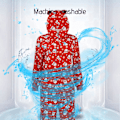 Miniatyrbild 5 av 5: Jumpsuit för jul, rolig jultryck långärmad romper, rolig helkropps-pyjamas med