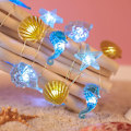 Miniatyrbild 3 av 5: Strängljus för dekoration på stranden, sjöhäst-tema för juldekorationer, fjärrkontroll 3 meter 30 LED för täckt