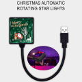 Pikkukuva 2 / 5: Auton joulukuusi- ja lumihiutaleprojektiolamppu USB-liitännällä, tähti, juhlakoriste, LED-valo D