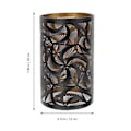 Miniatyrbillede 2 af 5: Sort Medium Lampshade Polyester Tryk Planter Tromle Lampskærm Til Bordslampe, Diy Pendellampe (20*12*12 cm)