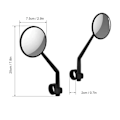 Miniatyrbild 3 av 5: Universal Scooter Backspegel, Scooter Handtag Sidospegel 360° Rotation Säkerhetsspegel 1 Par Black
