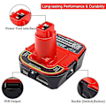 Miniatyrbillede 2 af 5: Adapter - Batteriadapter til værktøj 18V - 20V DCA1820 DCB090 USB-funktion konverteret til DC9096 DE9