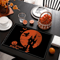 Miniatyrbilde 4 av 5: 4 stk Halloween Servietter 12 x 18 Tommer Høstgresskar Servietter Vaskbare Gresskar Bordservietter for Spisestue Kjøkken