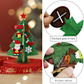 Miniatyrbilde 3 av 5: 2 stk Juletrær Håndverksett for Barn Julefesttilbehør DIY Hobby - DIY Filt Juletrærsett, Gjenbrukbar Filt