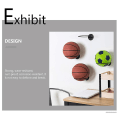 Miniatyrbillede 3 af 3: 3 stk. Udendørs Pottevæg Boldholdere Bold Display Stativ Basketball Dekoration Basketball Display Holdere Sort 23,5x18,5cm