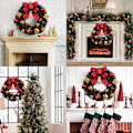 Miniatyrbilde 4 av 5: Kreativ Julekrans, Julekrans, Dørkrans, Julekrans, Vakre Kranser Med Gavekuler, Som Dekorasjon Til Jul, Advent
