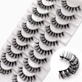 Miniatyrbild 2 av 5: Ryska Strip Ögonfransar DD Böj Lösögonfransar Fluffiga Faux Mink Ögonfransar 20 Par 2 Set Pack (D02+D05)