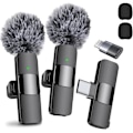 Pikkukuva 1 / 5: Paranna äänityksiäsi ammattimaisella langattomalla Lavalier-mikrofonisetillämme (2 kpl) - Kristallinkirkas, melua vaimentava - USB-C-yhteensopiva