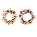 Miniatyrbillede 2 af 5: Kunstig Krans Garland Væghængning Simuleret Blomster Dekorationer (Champagne Farve) Diameter 40cm