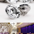 Miniatyrbilde 3 av 3: 60 stk Klare Rhinestone Knapper med Metallspenne for Sy, Sofa, Seng, Håndverkdekorasjon (30mm)