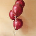 Miniatyrbillede 2 af 2: 100 stk Røde Metallic Balloner Runde Balloner Latex Ballon Latex Helium Balloner Bryllupsballoner De 100pcs