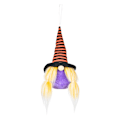 Pikkukuva 1 / 5: Halloween-tonttu riippuva koriste LED-valolla, käsintehty ruotsalainen Tomte, skandinaavinen tonttu puuhun, takkaan, koristeeksi