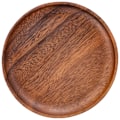 Miniatyrbilde 2 av 3: Rund Treplate Fruktplate Brød Serveringsbrett Tre Serveringsbrett Trebrett Lys Brun