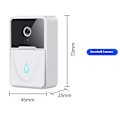 Miniatyrbild 4 av 5: Vit dörrklocka trådlös smart hem säkerhetsmonitor video dörrklocka smart intercom liten storlek smarta video dörrklockor