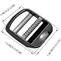 Miniatyrbild 2 av 4: (10-pack) Spännen i zinklegering, metallstegslås, justerbar för ryggsäcksremmar, tillbehör 25 mm (svart)
