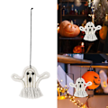 Pikkukuva 2 / 5: Halloween-aiheinen käsin kudottu kallo-riipus ikkuna- ja ovikoristeluun