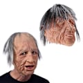 Pikkukuva 2 / 5: Tyylit 4 Halloween Vanha Mies Lateksimaski Tupakoiva Mummo Isoisä Pääasu Tyylit 4