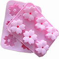 Miniatyrbillede 1 af 5: 2-pak Blomsterformet Silikoneform 6 Hulrum Sakura Bageplade Kageform Bageplade Dessertfremstillingspande til Mousse Pink
