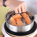 Miniatyrbillede 5 af 6: 3-delt dampkurvsæt i rustfrit stål, trio-separatorsæt, holdbart trykkogertilbehør, dampkurv