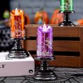 Miniatyrbild 3 av 5: Halloween LED Ljusstake Elektroniskt Ljus Dekorationer Semester Bar Hem Fest Bord Dekoration Orange