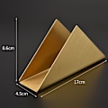 Miniatyrbillede 3 af 5: Guld Rustfrit Stål Serviet Holder, Moderne Trekant Cocktail Serviet Dispenser Organizer til Køkkenbordplader, Spiseborde