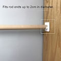 Miniatyrbild 3 av 5: 2-pack U-formade Gardinstångsbeslag Självhäftande Plastkrokar Ingen Borrning För Hem Sovrum Badrum