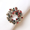 Miniatyrbild 5 av 5: Rings Julservietthållare Semester Servett Ring Cirkel För Jul Thanksgiving Festtillbehör ( 12pcsgold )