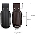 Miniatyrbild 3 av 5: Svart och brun vinflaskhållare, Robust PU-läder Vattentät Ölholster För Utomhusvandring För Camping För Bar